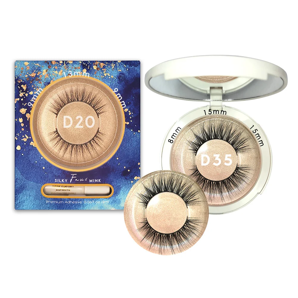 

Poptone Beauty Promotion 3 Pairs 3D35 Stripe Faux Mink Lashes Natural False Eyelash Dramatic Volume Fake Eyelash Silk Extension