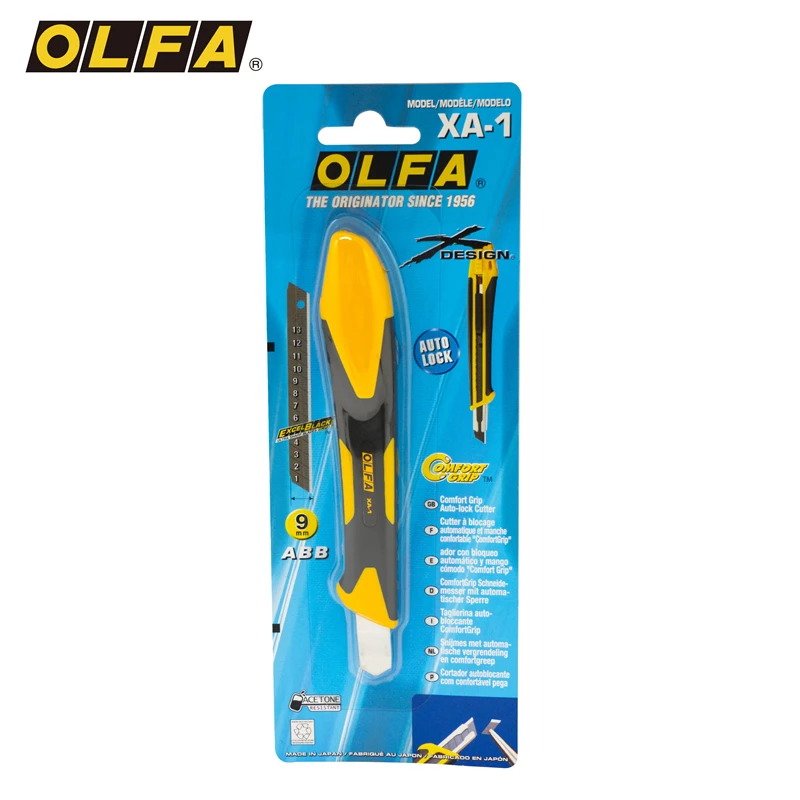 Olfa XA-1 9mm Standard Utility Standard Duty Cutter Knife Multi Purpose Grip Office Supplies