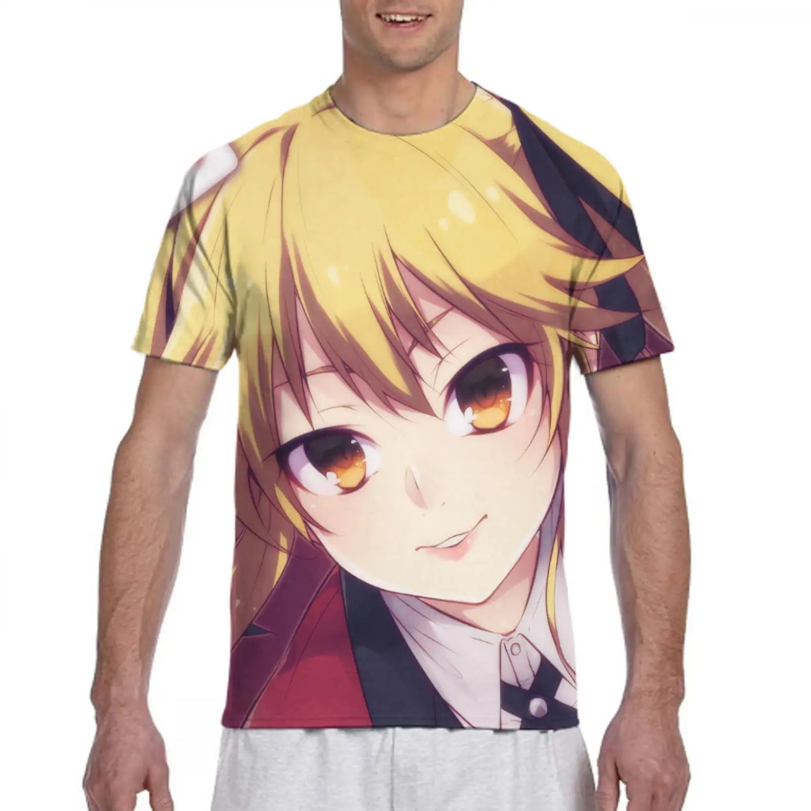 

brand kakegurui pubg t shirt hip hop women/men casual t shirt kakegurui wig women/men t shirt