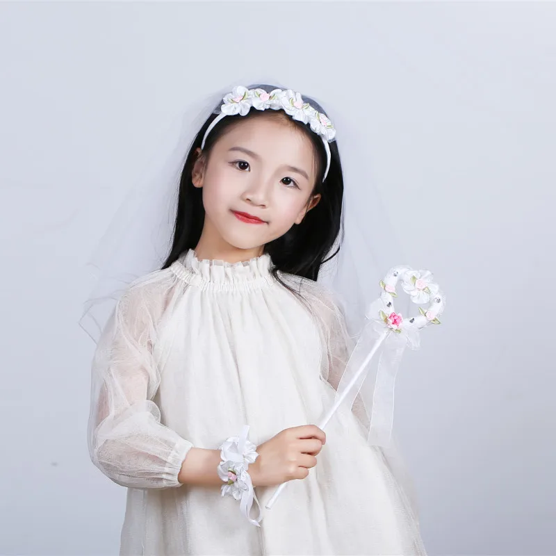2019 детский венок с вуалью гирлянда Сказочная палочка браслет принцесса