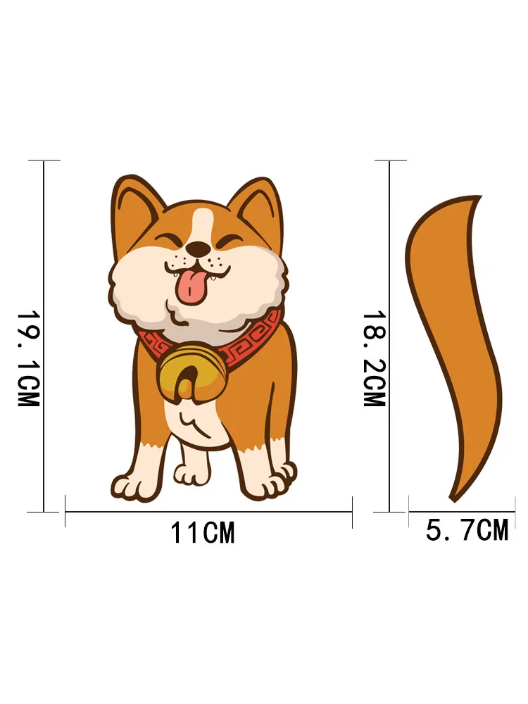 

ZTTZDY Lovely Interesting Car Rear Window Sticker Pet Dog Dog Decoration YJ3-0090