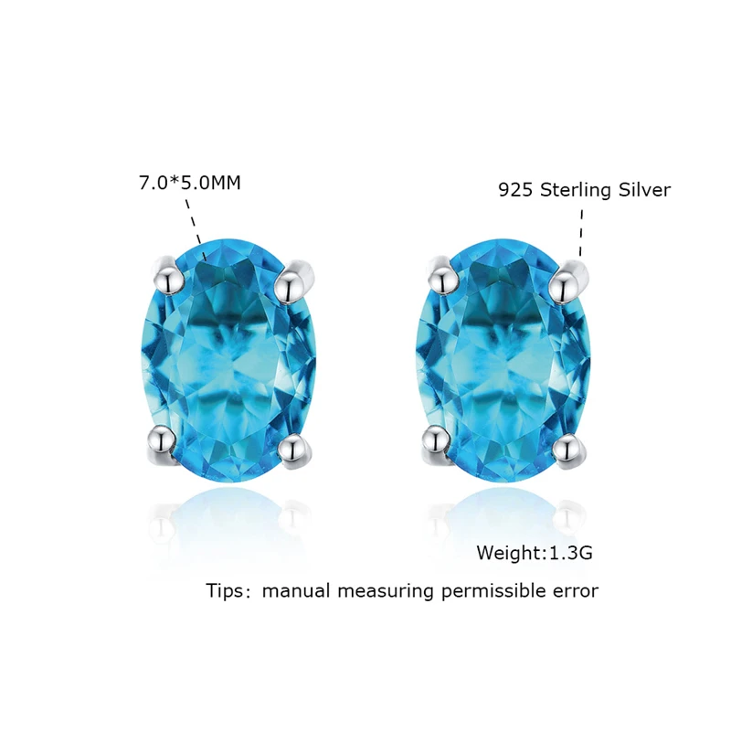 DY 925 пробы серебряные серьги с морским синим фианитом изящные креативные