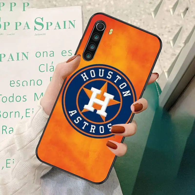 

0 Houston Astros Black TPU Phone Case For Redmi 7 8 9 A K20 30 Pro Note 8 9 Pro 9s