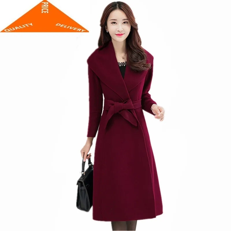 

Wool Coat 900% Women 2020 Fashion Autumn Jackets Long Elegant Coats Ladies Spring Winter Jacket Casaco Feminino LWL744