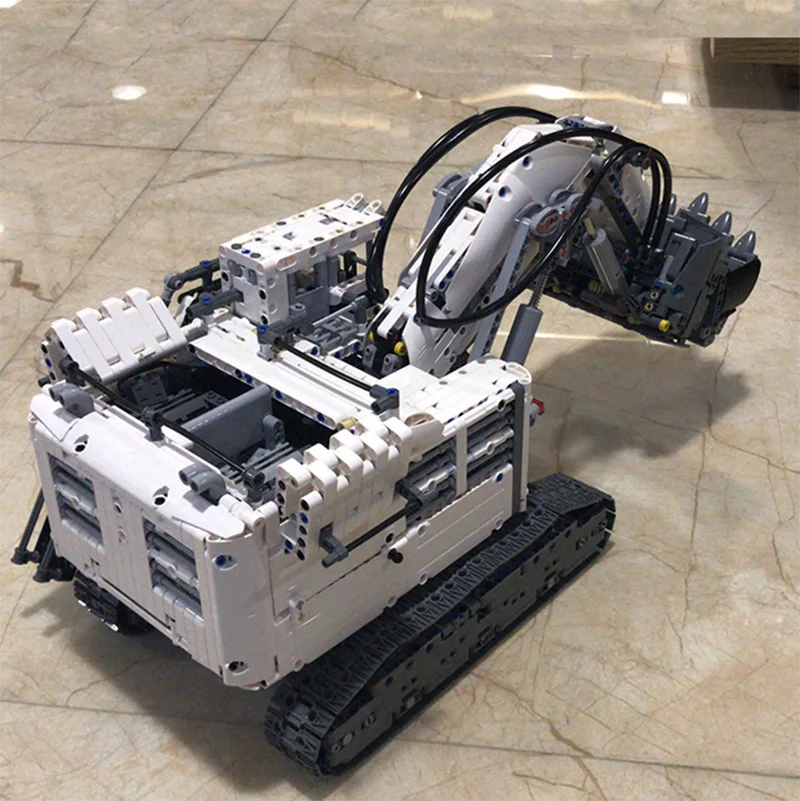 DHL техники автомобиль игрушки совместим с 42100 Liebherr R 9800 экскаватор кран рождественские детские игрушки конструкторных блоков, Детские кубики