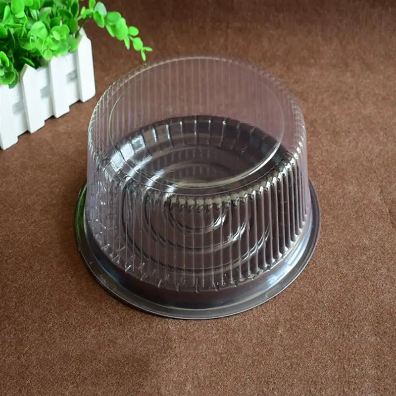 10pcs 8 Inch Transparent Cake Box Plastic Boxes And Packaging Clear Cupcake Muffin Dome Holder Cases Wedding | Дом и сад