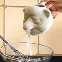 dining cooking gadget 1pcs cartoon ceramic egg divider white egg yolk separator creative egg liquid filter baking egg holder