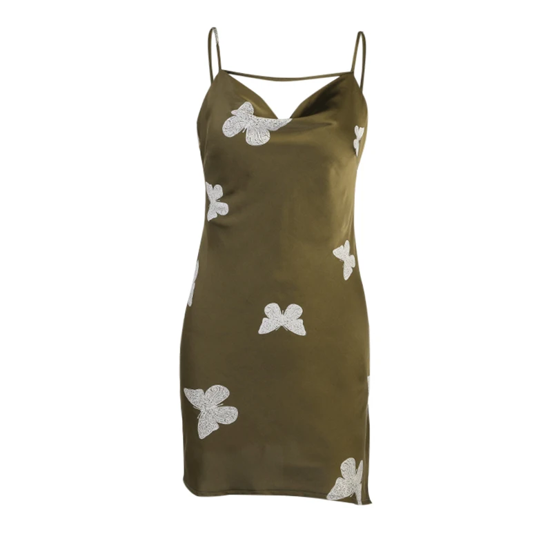 

InsDoit Streetwear Summer Sexy Mini Dress Women Gothic Harajuku Casual Dress Bodycon Butterfly Print Sleeveless Grunge Dresses