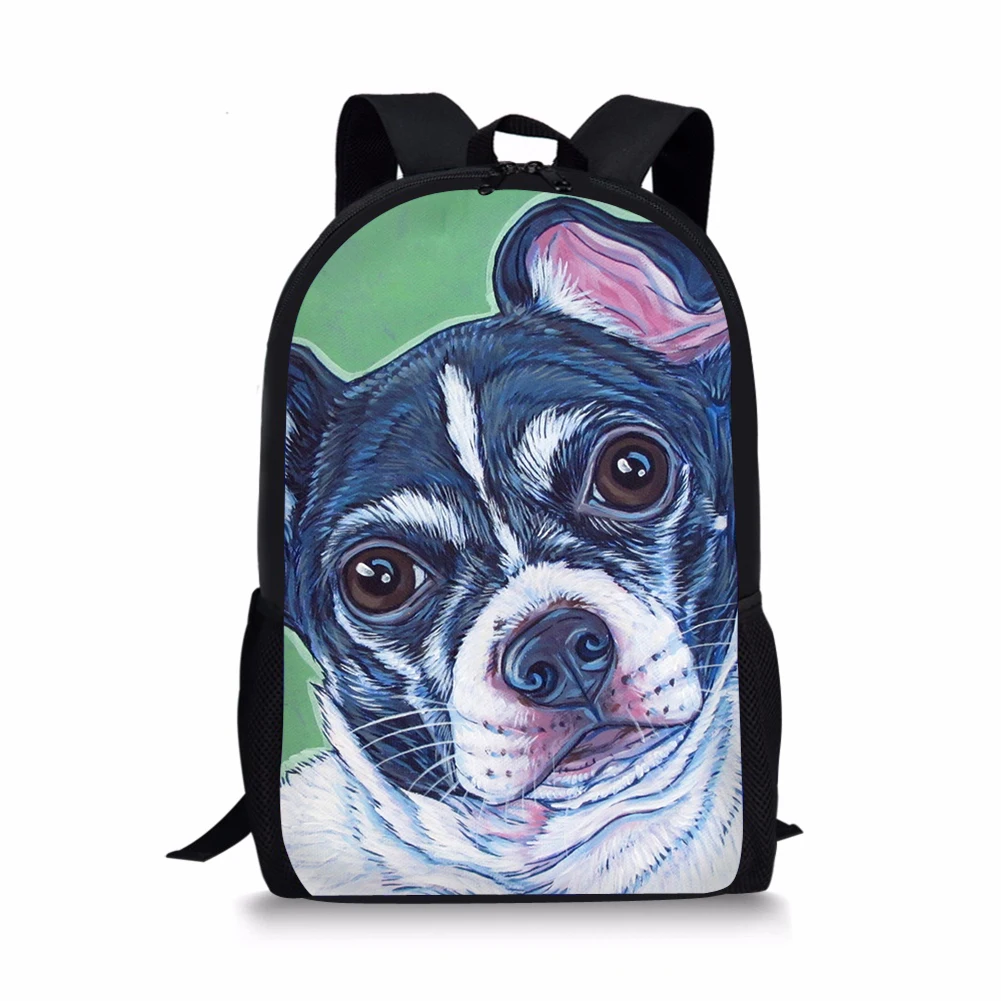 Kids School Bags Bulldogs Prints Pattern Children's Travel Backpack Cartoon Animal School Toddler Backpack for Boys