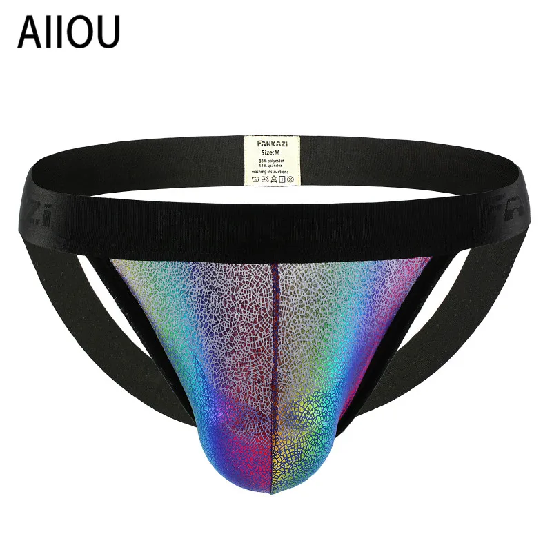 AIIOU Радужное нижнее белье для геев стринги и сексуальные мужские