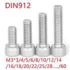 Шестигранный винт M3 * 4568101214161820253035404550 DIN912 из нержавеющей стали с шестигранной головкой винты с головкой