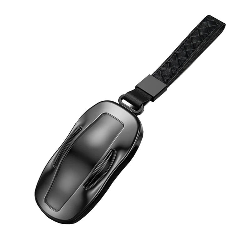 

Automotive Smart Remote Key Fob Cover Portable Keychain Bag with Belt TPU Film No Fingerprints Practical Vehicle Decor