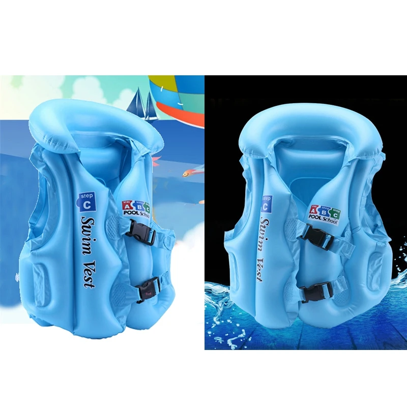 

Children's Vest PVC Inflatable Swimming Float Buoyancy Safety Vest Rowing Inflatable Swimming Vest