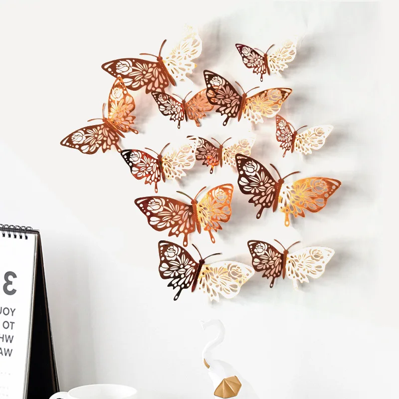 

12pcs 3D Butterfly Wall Stickers Art Decals Home All Room Decorations Decor Kid
