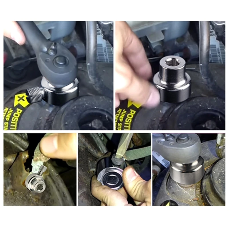 

Nut Remover Set Damaged Bolt Nut Screw Remover Extractor Bolt Removal Set Locking Socket Tools Kit M17E