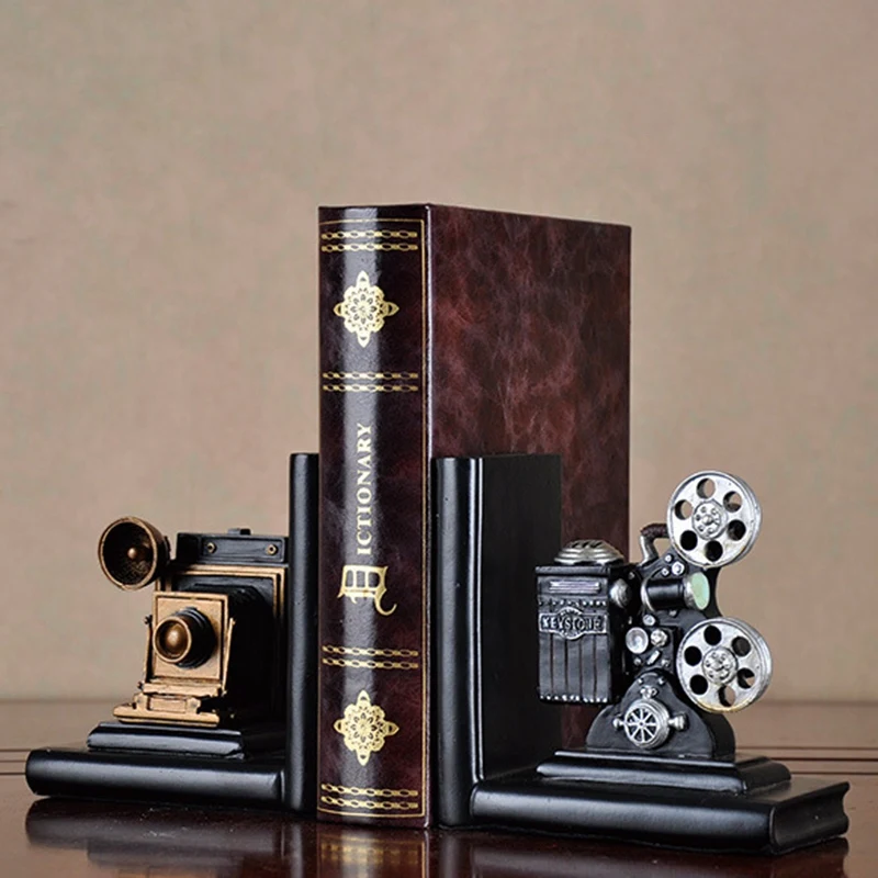 

SHGO популярный ретро-проектор с камерой и книжным блоком, кинопроектор, черный, серебряный, для коллекционеров, креативный книжный шкаф, Винт...