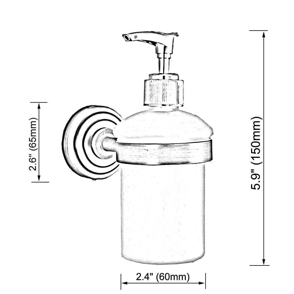 antique brass ceramic base wall mounted kitchen bathroom sink basin accessory glass soap dispenser aba814 free global shipping