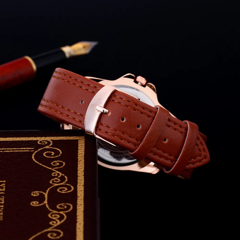 Часы наручные Miler мужские спортивные модные кварцевые с календарем кожаным