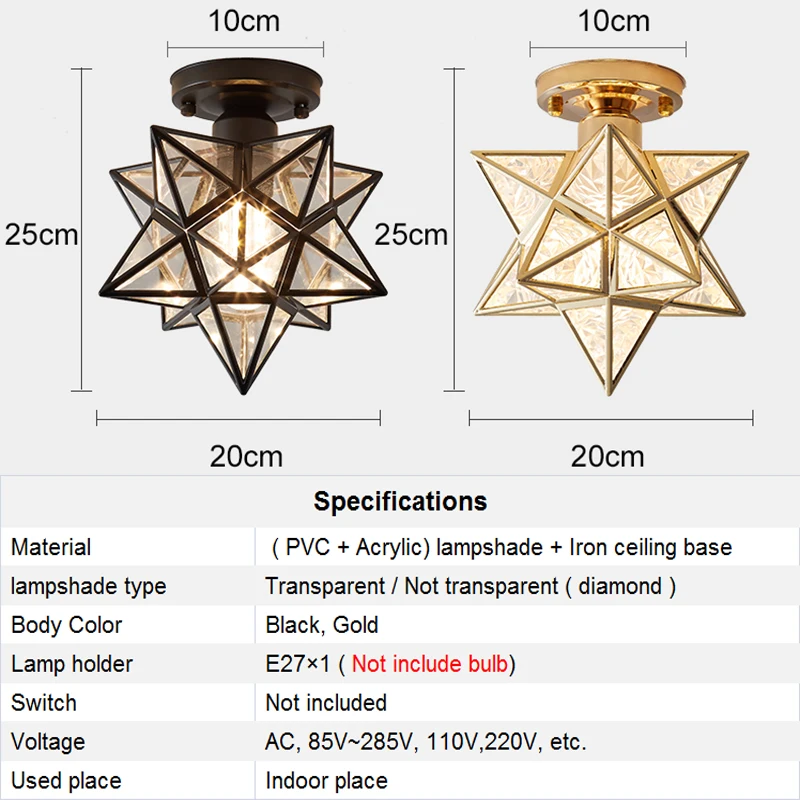 

Acrylic Ceiling Lights Led Ceiling Lamps for Living Room Bedroom Corridor Porch Balcony Foyer Entrance Aisle Bar Stars Light E27