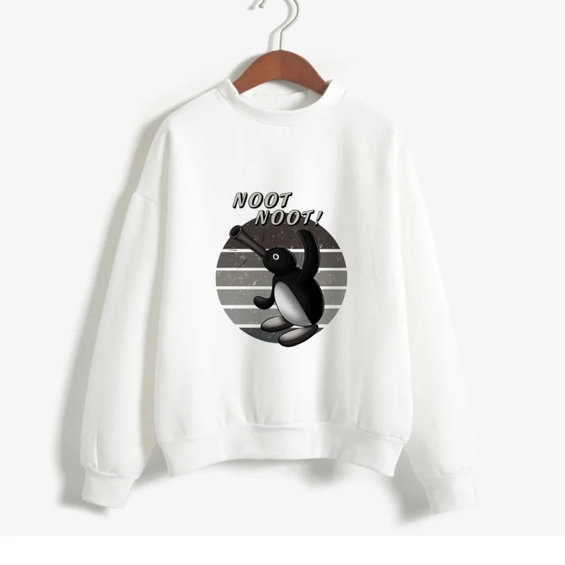 Женские топы толстовки с капюшоном Забавный принт Noot Pingu Толстовка для женщин