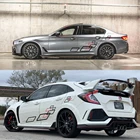 2 шт. Спортивная Автомобильная наклейка с обеих сторон корпуса автомобиля виниловая пленка автомобильные аксессуары стильные самодельные наклейки для тюнинга автомобиля Наклейка для тюнинга