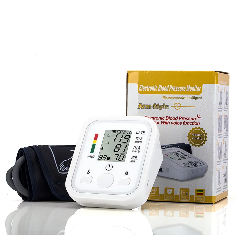 Upper Arm Blood Pressure Monitor Automatic Digital Heart Beat Rate Pulse Meter Tonometer Sphygmomanometers pulsometer | Автомобили и