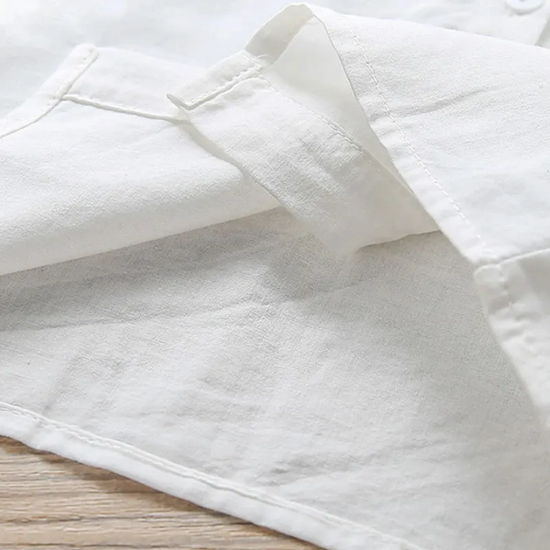 Белая рубашка для девочек на весну и осень модная универсальная детская футболка