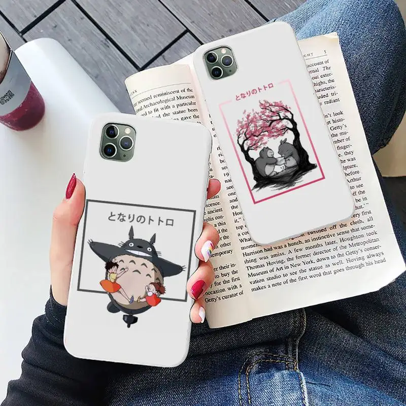 

My Neighbor Totoro Luxury cool Phone Case Candy Color for iPhone 6 6S 7 8 11 12 XS X SE 2020 XR mini pro Plus MAX mobile bags