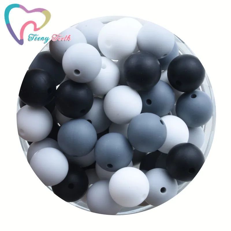 

20 PCS Silicone Round Ball Beads 9-15 MM DIY Pacifier Chain Nurse Gift Round Silicone Perles Loose Beads Teether For Necklace