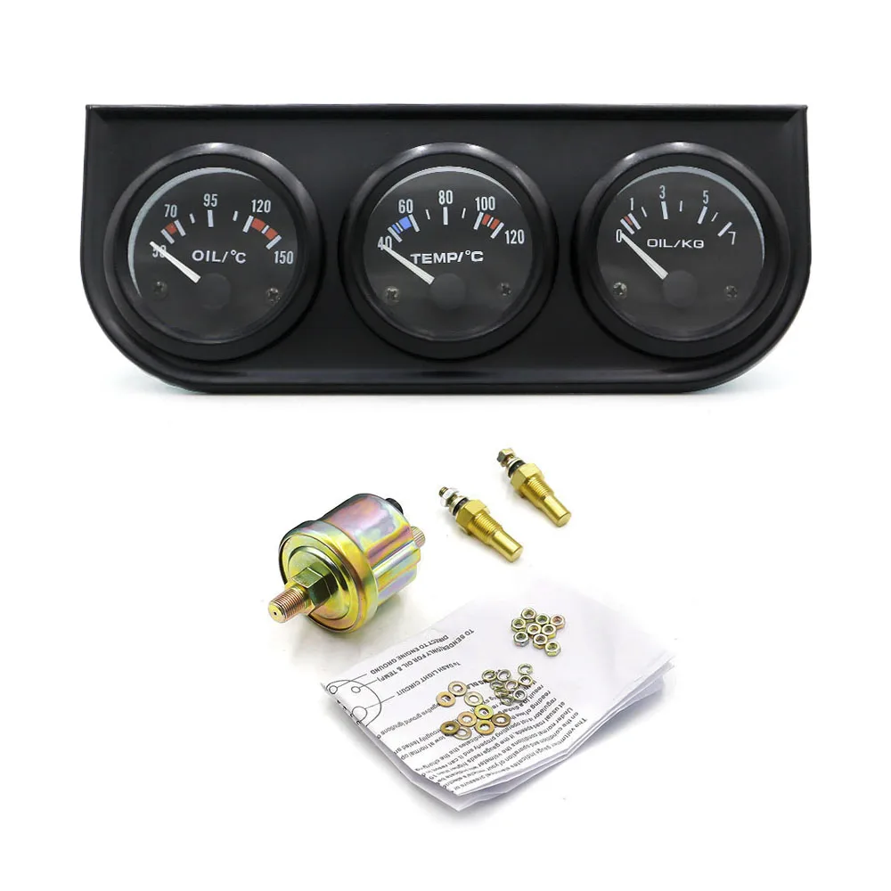 3 в 1 автомобильный манометр 52 мм YC101268|temp gauge|temp metercar meter |