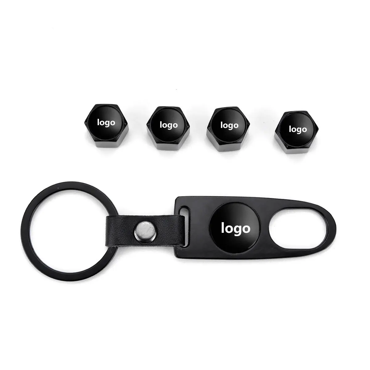 

4 шт./компл. Автомобильная Противоугонная крышка клапана, логотип автомобиля, Модифицированная крышка шины под заказ, кожаная застежка, крыш...