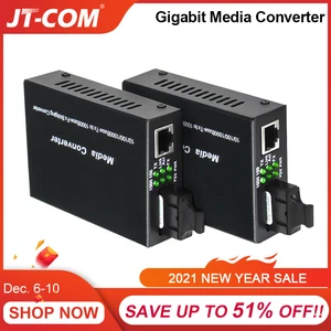 gigabit ethernet fiber media converter with a built in 1gb multimode sc transceiver 101001000m rj45 to 1000base lx up to 2km free global shipping