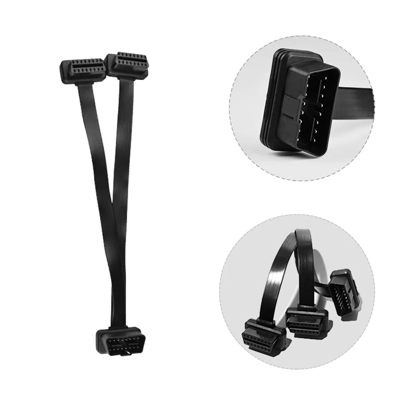 16Pin OBD OBD2 Cable Female Extension Opening Cable Car Diagnostic Interface Connector OBD II Female Converter OBD2 Male Cable