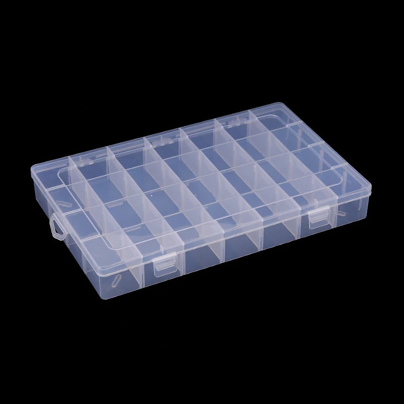 

High Grade Thicken Plastic 28 Grid Transparent Portable Household Sundry Hardware Fittings Screw Storage Boxes Bins