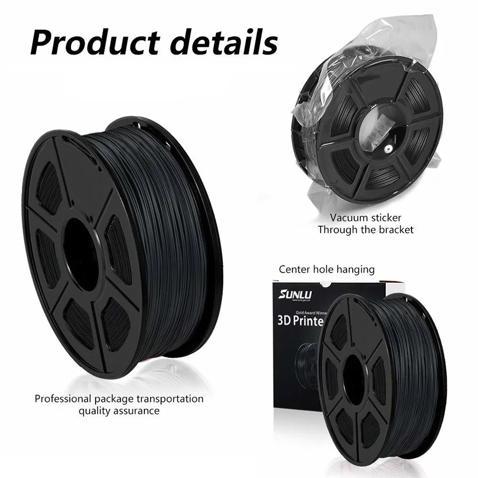 Newest PLA Carbon Fiber Filament For 3D Printer 1.75mm Good For DIY Gift Dooling Kids Painting Filament 1KG/2.2LBS