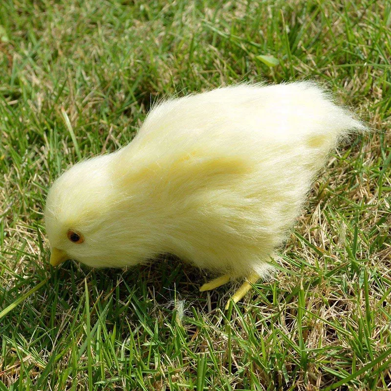 4 шт. жёлтый ребенок Цыпленок реалистичный пушистый фигурка из меха плюшевая