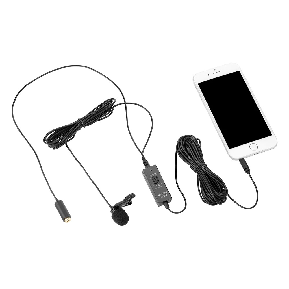 

CM207 Universal Lavalier Microphone Monitoring Input Compatible with Laptop, Desktop,Smartphones,Cameras