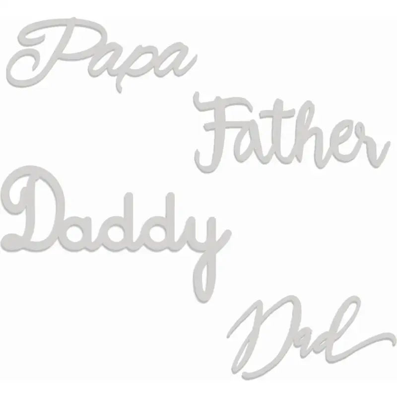 

2020 New English Father Daddy Metal Cutting Dies For Cut Paper Craft Making Words Greeting Card DIY Scrapbooking No Stamps Sets