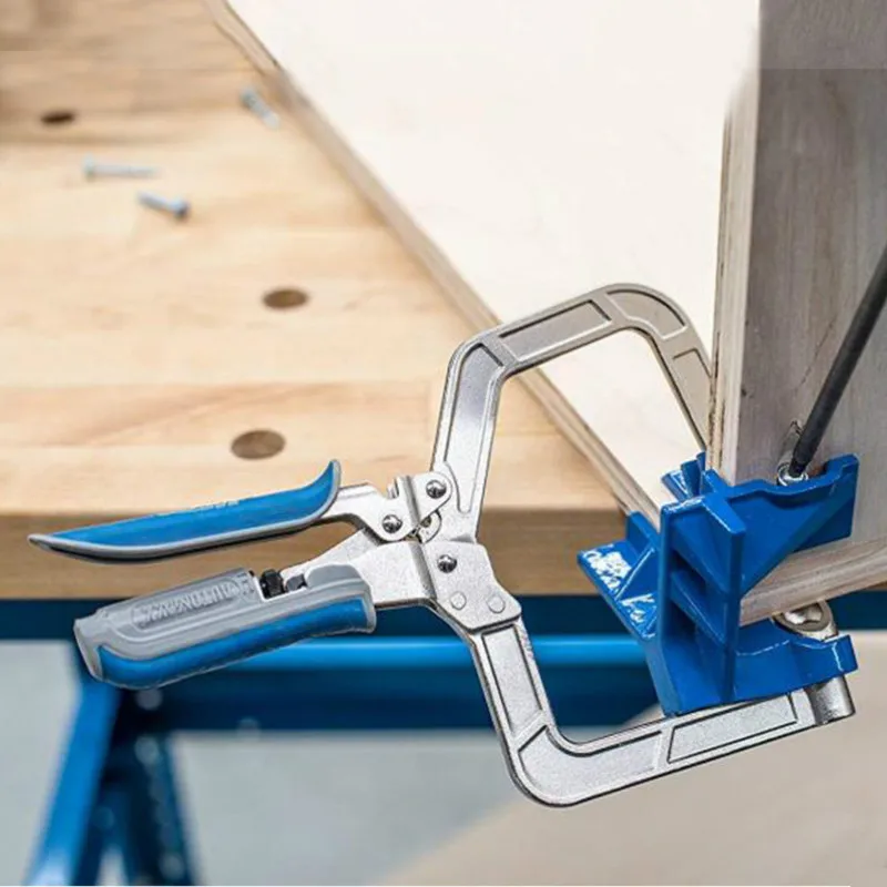 Woodworking Quick Clamp Pliers Auto-adjustable 90 Degree Corner T-Clamp Right Angle Fit Tool Frame Clip | Обустройство дома