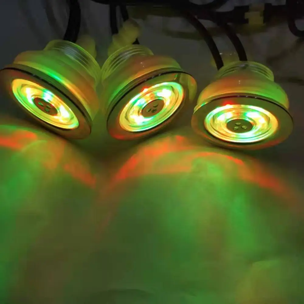 Встраиваемая Водонепроницаемая светодиодная RGB подводная Массажная