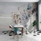 Европейские ретро креативные фотообои с изображением цветов, 3D обои для гостиной, телевизора, дивана, Роскошный домашний декор, Настенная ткань, Papel De Parede