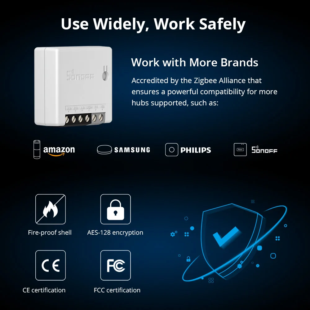Релейный модуль SONOFF ZBMINI Zigbee двухсторонний коммутатор с поддержкой ZBBridge SmartThings