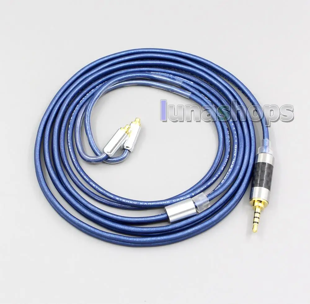 LN006219 3 5 мм 2 4 сбалансированный 99.97% чистый серебряный кабель для Shure se215 se315 se425 se535