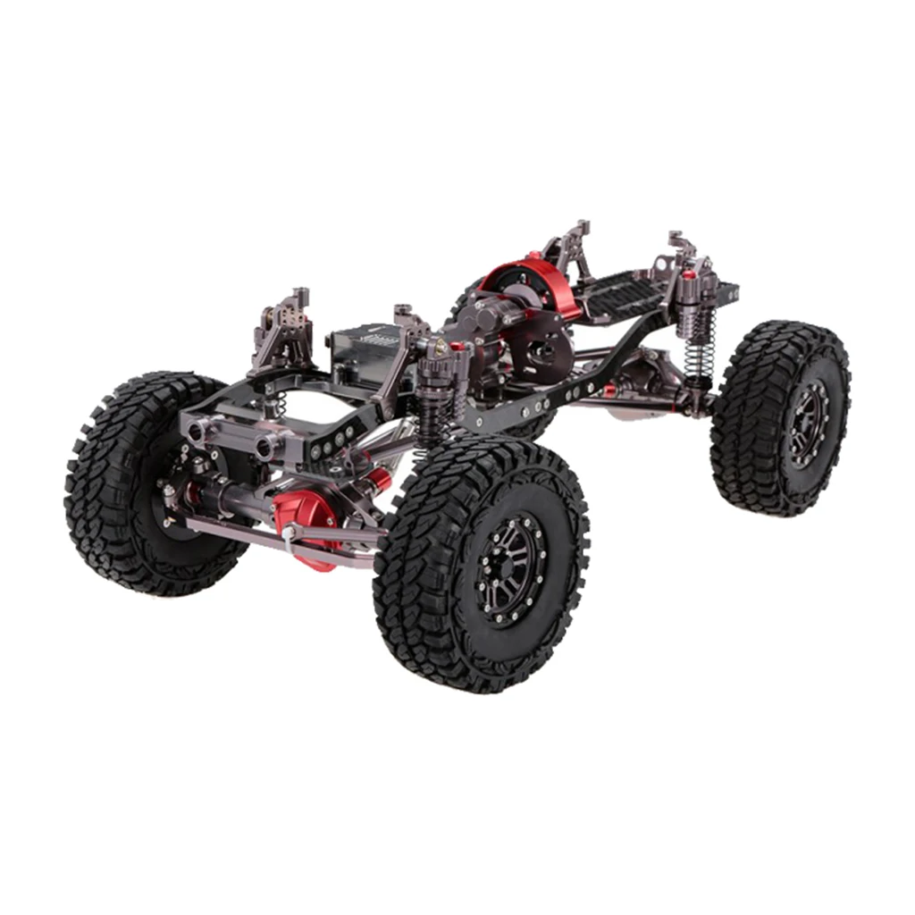 

4WD Car 1:10 RC Rock Crawler Chassis Frame Kit & Wheels for for Axial SCX10 Part