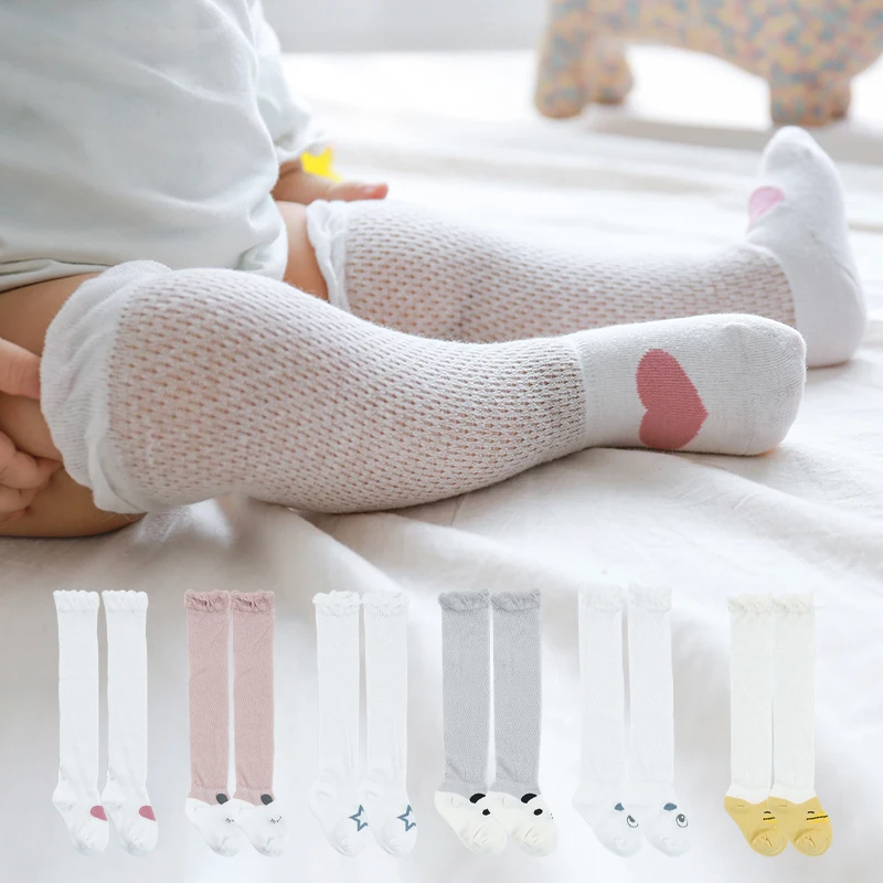 

Summer Baby Thin Mesh Long Socks Newborn Girls Cotton Knee High Socks Infants Mosquito Proof for Socks