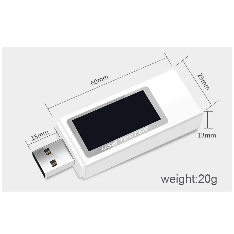 USB Тестер Вольтметр DC4-30V 0-5A QC2.0 3 0 ЖК-дисплей Ток Напряжение зарядное устройство