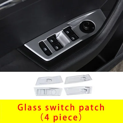 

For Skoda KAMIQ ABS chrome silver glass switch patch 4pcs