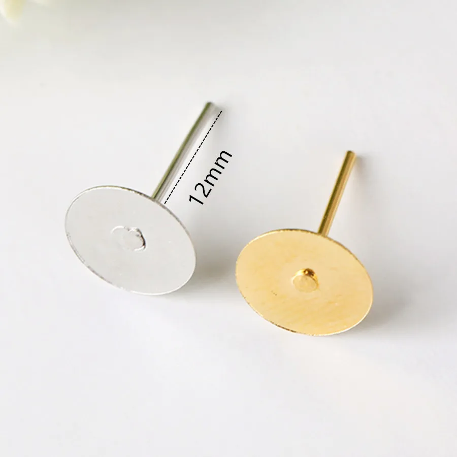 Основа для сережек с кабошоном серебряная основа принадлежности поделок 100