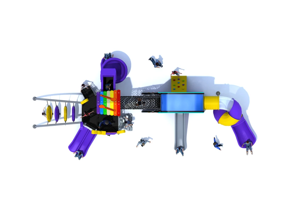 Goede Ylw 2020 Amusement Speeltuin Muziek Thema Gecombineerd Glijbaan Entertainment Park YLW-OUT200821
