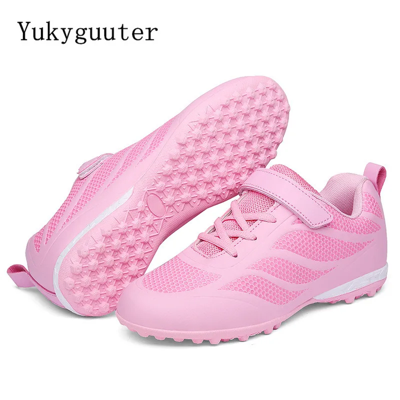 Детские футбольные бутсы для мальчиков и девочек новые кожаные кроссовки с